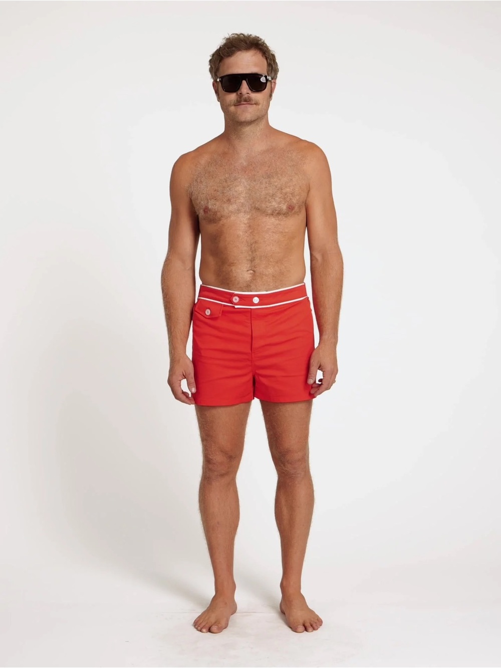 Hammies Red Cabana Swim Trunks Shorts Size 30 NWOT